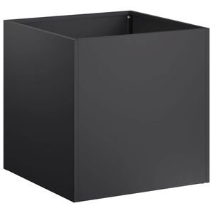 vidaXL Vaso de Jardim Preto 20 x 20 x 20 cm A&ccedil;o laminado a frio