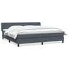vidaXL Cama com molas/colch&otilde;es 200x220 cm veludo cinzento-escuro