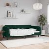 vidaXL Sof&aacute;-cama 90x200 cm veludo verde-escuro
