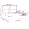 vidaXL Cama box spring colch&atilde;o/LED 180x200cm tecido cinza-acastanhado