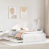 vidaXL Cama sem colch&atilde;o 150x200 cm madeira de pinho maci&ccedil;a branco