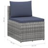 vidaXL 4 pcs conjunto lounge de jardim vime PE cinzento e antracite