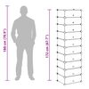 vidaXL Sapateira c/ 10 compartimentos de arruma&ccedil;&atilde;o interligados preto
