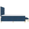 vidaXL Cama Box com colch&atilde;o com cabeceira Azul 200 x 200 cm tecido