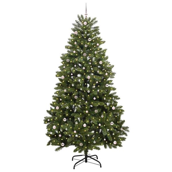 vidaXL &Aacute;rvore de Natal Artificial Verde 300 cm PVC e Metal