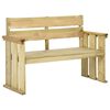 vidaXL Banco de jardim 121 cm madeira de pinho impregnada