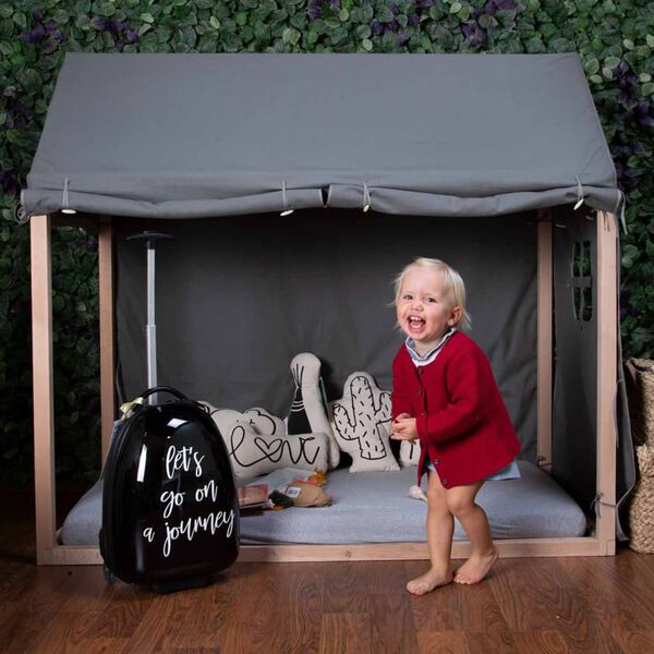 CHILDHOME Cobertura de cama 150x80x140 cm antracite