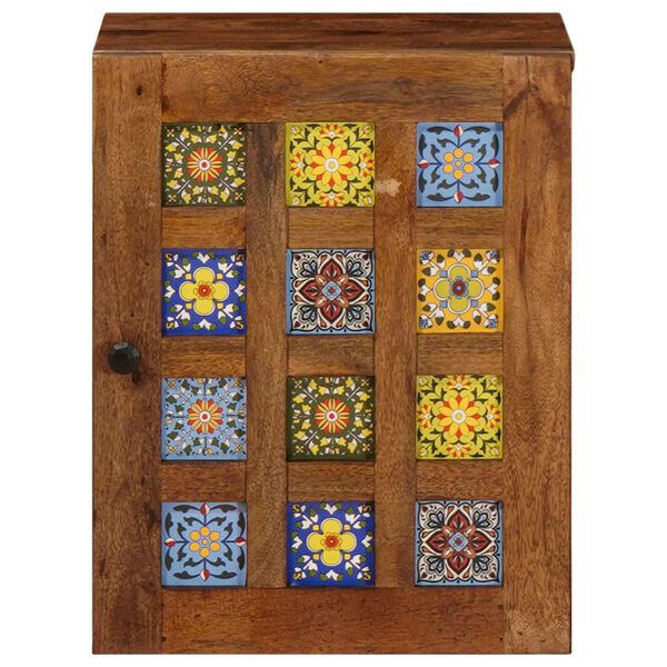 vidaXL Arm&aacute;rio de Banheiro Suspenso com porta Nogueira 38 x 33 x 48 cm