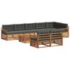 vidaXL Conjunto de Sof&aacute;s para Exterior 9 pcs Natural e Antracite