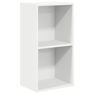 vidaXL Estante com 2 prateleiras 40x30x76,5 cm contraplacado branco