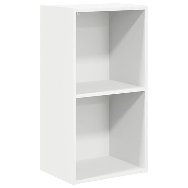 vidaXL Estante com 2 prateleiras 40x30x76,5 cm contraplacado branco