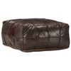 vidaXL Pufe 60x60x30 cm couro de cabra genu&iacute;no castanho-escuro