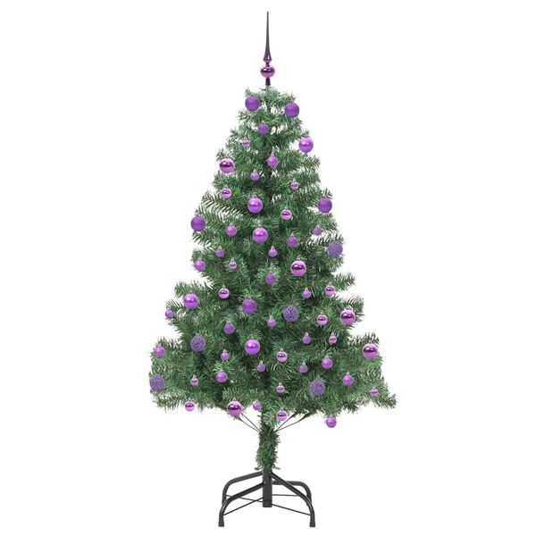 vidaXL &Aacute;rvore de Natal com 300 LEDs com suporte Verde 210 cm PVC