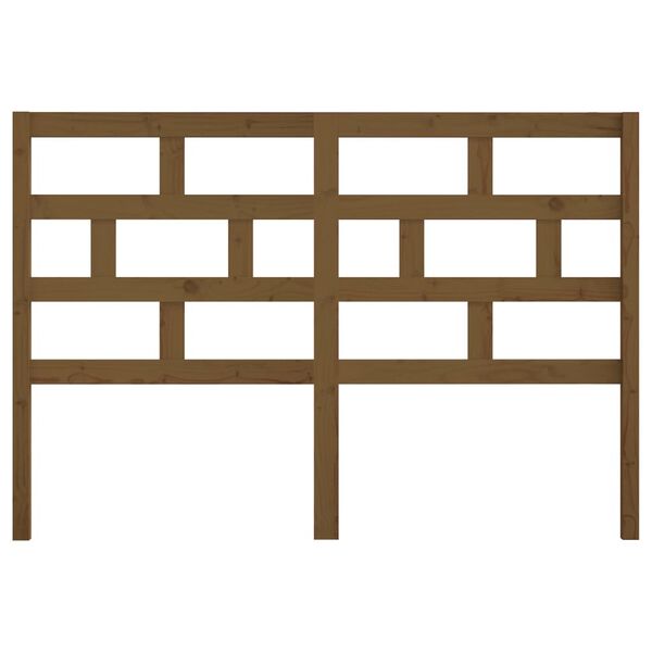 vidaXL Cabeceira de cama 146x4x100 cm pinho maci&ccedil;o castanho mel