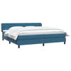 vidaXL Cama com molas/colch&otilde;es 180x220 cm veludo azul-escuro