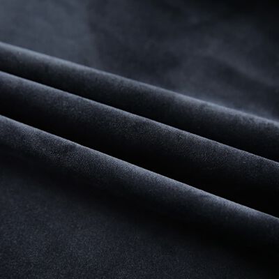 vidaXL Cortinas blackout com ganchos 2 pcs 140x245 cm veludo preto