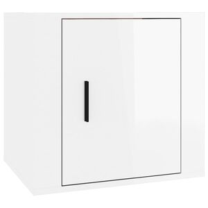 vidaXL Mesa de cabeceira 50x39x47 cm branco brilhante
