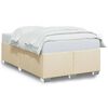 vidaXL Estrutura de cama sem colch&atilde;o 120x190 cm tecido creme