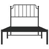 vidaXL Estrutura de cama com cabeceira 90x190 cm metal preto