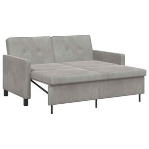 vidaXL Sof&aacute;-Cama Cinzento-claro 154 x 94,5 x 80,5 cm Tecido