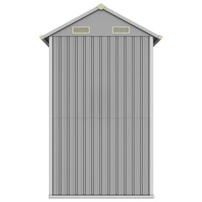 vidaXL Abrigo de jardim 192x152,5x237 cm aço galvanizado cinza-claro