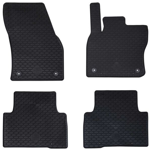 vidaXL Tapete de carro 4 pcs Preto VW TIGUAN , para TOURAN TPE