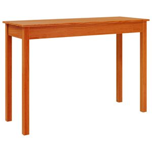 vidaXL Mesa consola 110x40x75 cm madeira de pinho maci&ccedil;a castanho mel