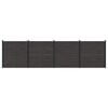 vidaXL Painel de Cerca 4 pcs WPC e Alum&iacute;nio Preto