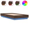 vidaXL Estrutura de cama com luzes LED 90x190 cm carvalho castanho