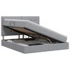 vidaXL Cama com arruma&ccedil;&atilde;o e colch&atilde;o Cinzento-claro 140 x 190 cm tecido
