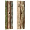 vidaXL Bengaleiros parede 2 pcs 36x3x110 cm madeira recuperada maci&ccedil;a
