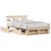 vidaXL Estrutura da Cama com cabeceira Castanho 140 x 190 cm