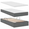 vidaXL Cama com arruma&ccedil;&atilde;o e colch&atilde;o Cinza Escuro 100 x 200 cm