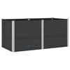 vidaXL Canteiro de jardim elevado Preto 200 x 100 x 91 cm alu.
