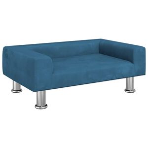 vidaXL Sof&aacute; infantil 70x45x26,5 cm veludo azul