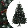 vidaXL &Aacute;rvore de natal artificial com dobradi&ccedil;as 180 cm PVC