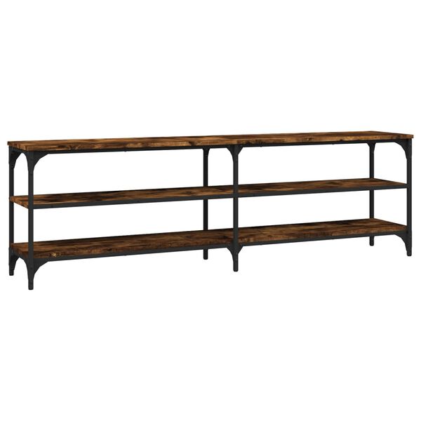 vidaXL Móvel para TV 160x30x50 cm derivados de madeira carvalho fumado