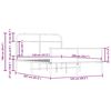 vidaXL Estrutura cama s/ colch&atilde;o derivados de madeira carvalho sonoma