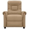 vidaXL Poltrona massagens reclin&aacute;vel el&eacute;trica couro artif. cappuccino