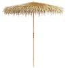 vidaXL Guarda-sol de bambu 270 cm cobertura em folhas de bananeira