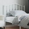 vidaXL Cabeceira de cama 90 cm metal branco