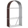 vidaXL Suporte de lenha 120x45x210 cm a&ccedil;o galvanizado castanho