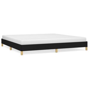 vidaXL Estrutura de cama sem colch&atilde;o 200x200 cm tecido preto