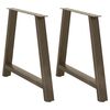 vidaXL P&eacute;s de mesa de jantar em formato A, 2 pe&ccedil;as, 100x(72-73) cm, a&ccedil;o