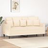 vidaXL Sof&aacute; de 2 lugares veludo 140 cm cor creme