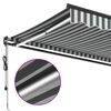 vidaXL Toldo retr&aacute;til autom&aacute;tico com LEDs 500x350 cm antracite/branco