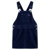 Vestido com peitilho para crian&ccedil;a bombazina azul-marinho 92