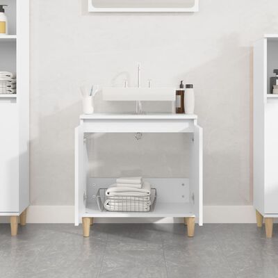 vidaXL Armário de lavatório 58x33x60 cm derivados de madeira branco