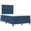 vidaXL Cama Box com colch&atilde;o com cabeceira Azul 120 x 190 cm tecido