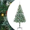 vidaXL &Aacute;rvore de Natal Artificial com 300 LEDs Verde 180 cm PVC e A&ccedil;o